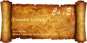 Csonka Enikő névjegykártya